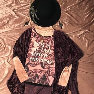 Purple mandala blouse for a witch costume.